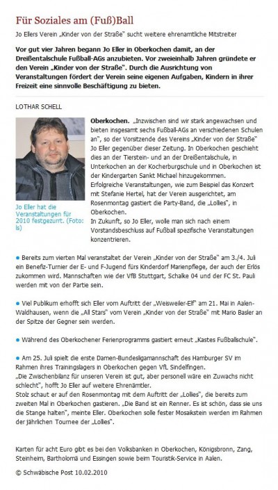 Presseberichte - Bild 8 Presseberichte - Bild 8 - Datum: 18.01.2017 - Tags: AKTION FUSSBALLTAG e.V.