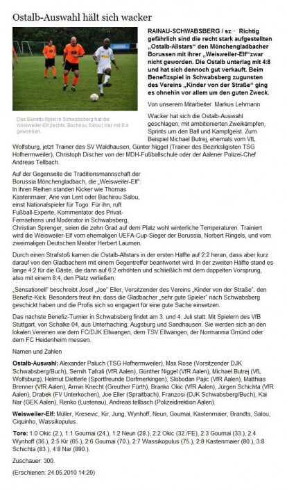 Presseberichte - Bild 19 Presseberichte - Bild 19 - Datum: 18.01.2017 - Tags: AKTION FUSSBALLTAG e.V.