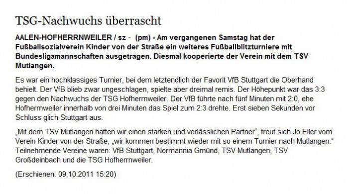 schwäbische.de vom 09.10.2011 