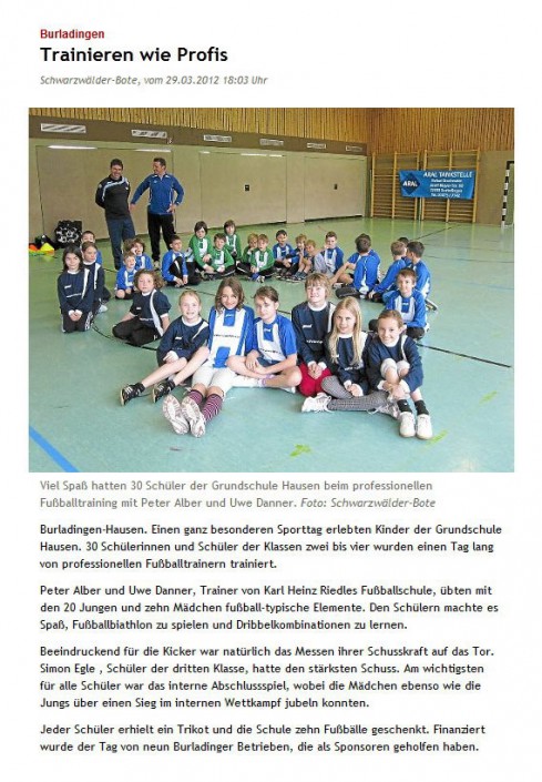 Presseberichte - Bild 2 Presseberichte - Bild 2 - Datum: 18.01.2017 - Tags: AKTION FUSSBALLTAG e.V.