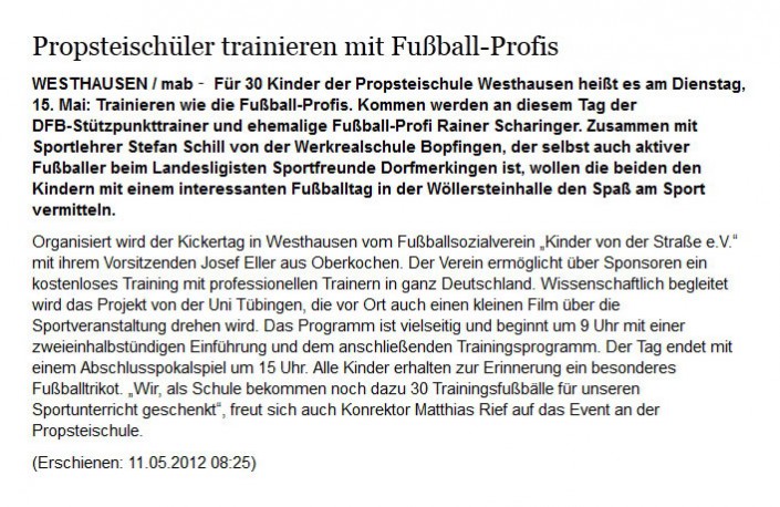 schwäbische.de vom 11.05.2012 