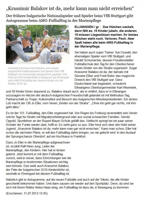 schwäbische.de vom 11.07.2013 