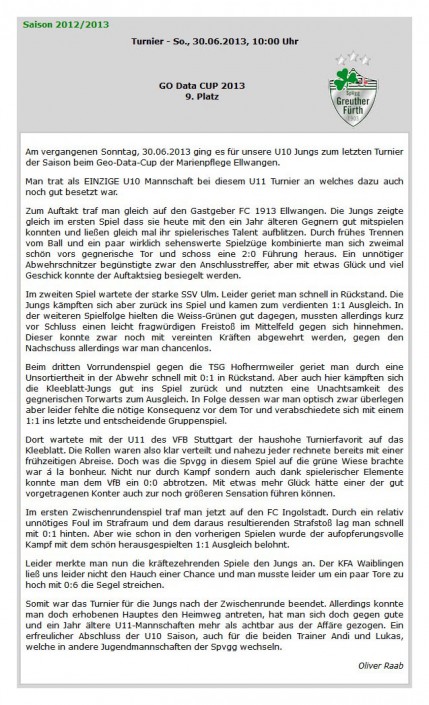 kleeblatt-chronik.de vom Juli 2013 