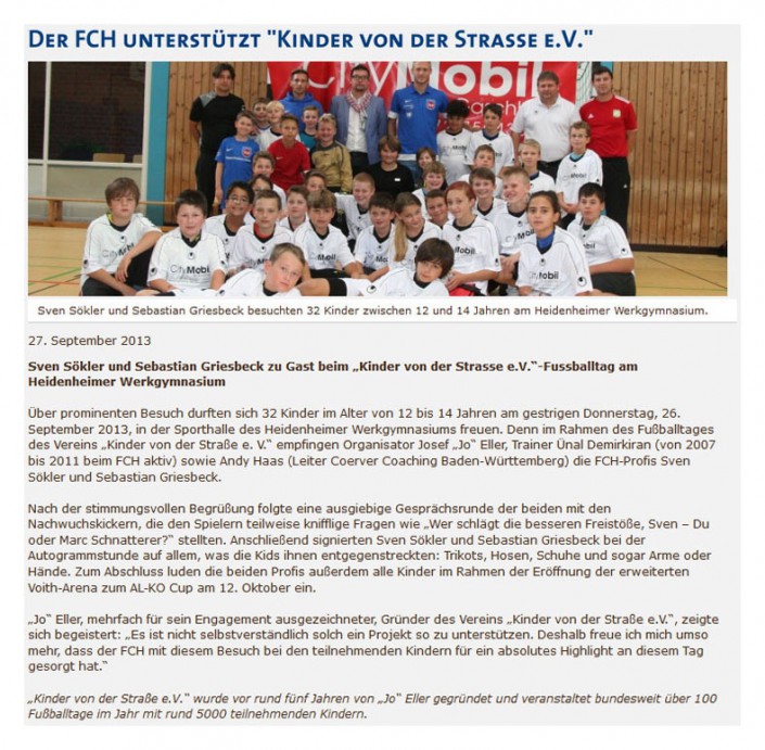 Presseberichte - Bild 8 Presseberichte - Bild 8 - Datum: 27.03.2015 - Tags: AKTION FUSSBALLTAG e.V.