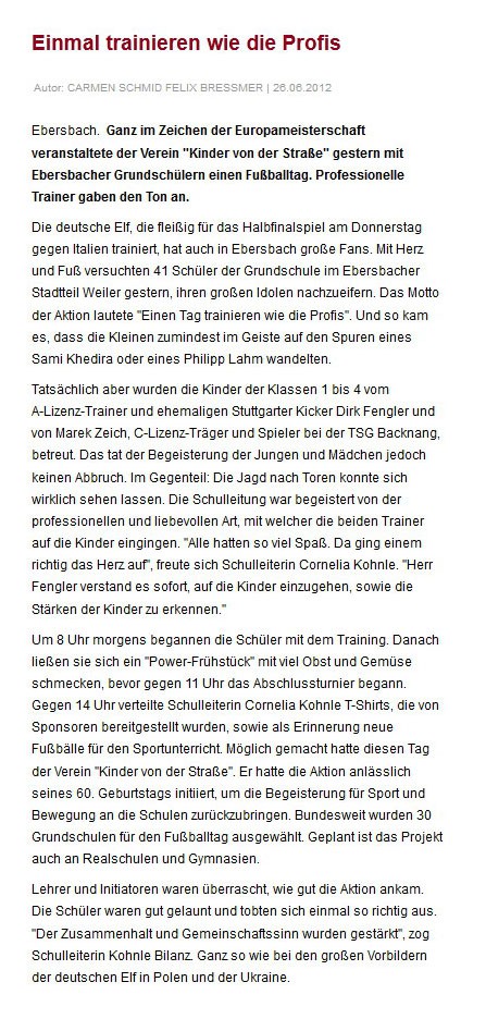 Heidenheimer Zeitung vom 26.06.2012