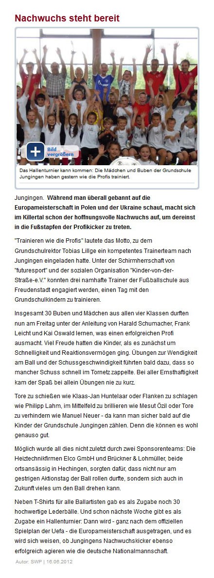 Südwest Presse vom 16.06.2012