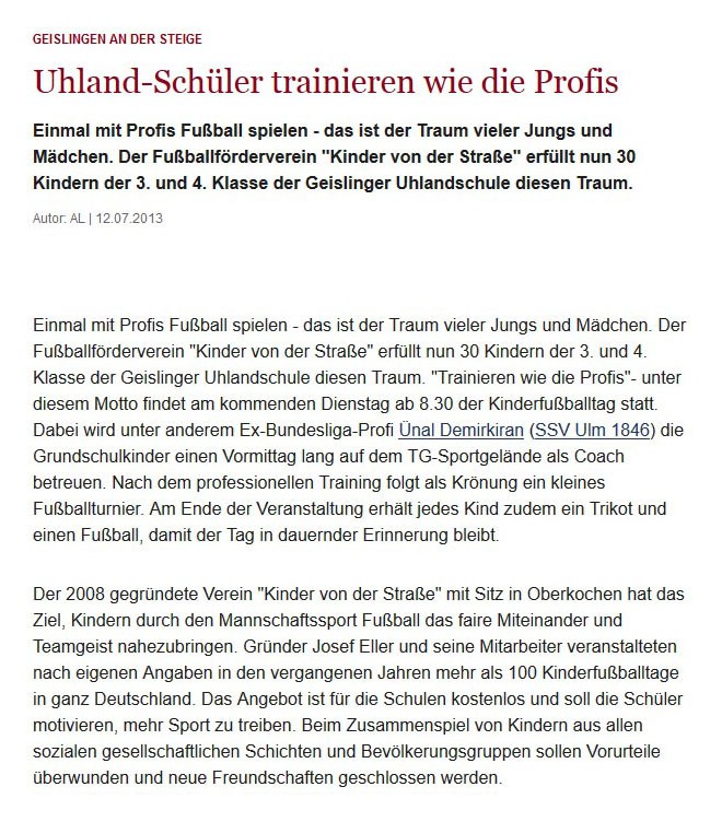 Geislinger Zeitung vom 12.07.2013