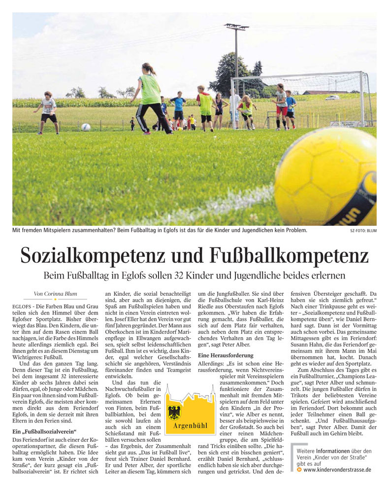 Schwäbische Zeitung vom 14.08.2013