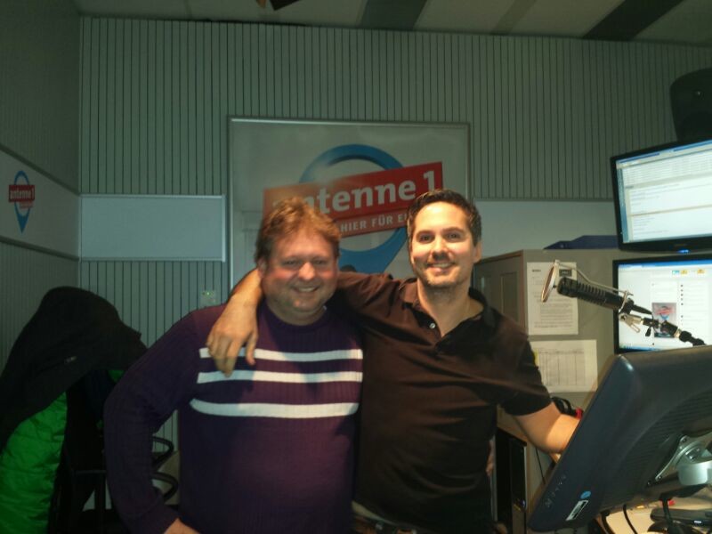 Besuch im Studio von Radio Antenne 1 am 04.02.2014