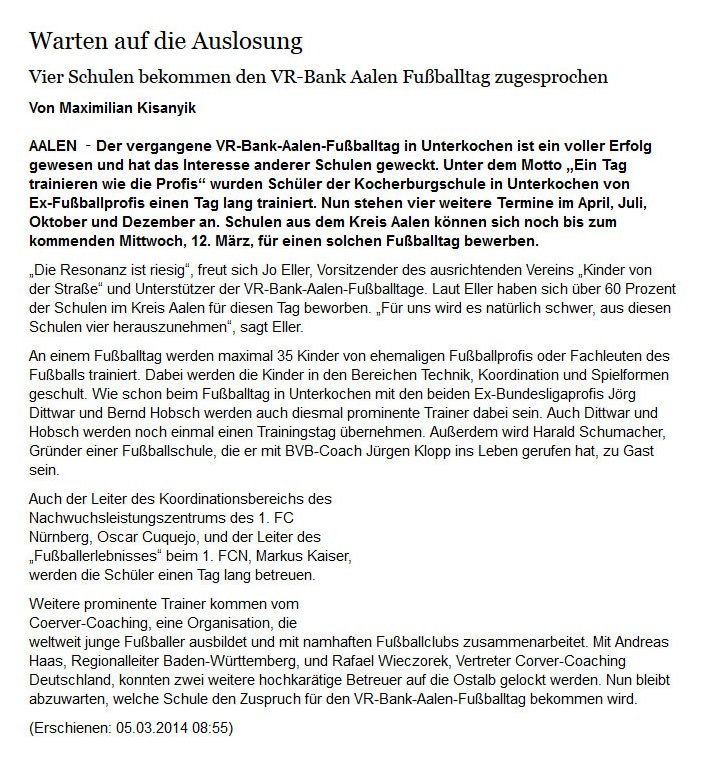 schwäbische.de vom 05.03.2014