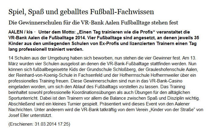 schwäbische.de vom 31.03.2014