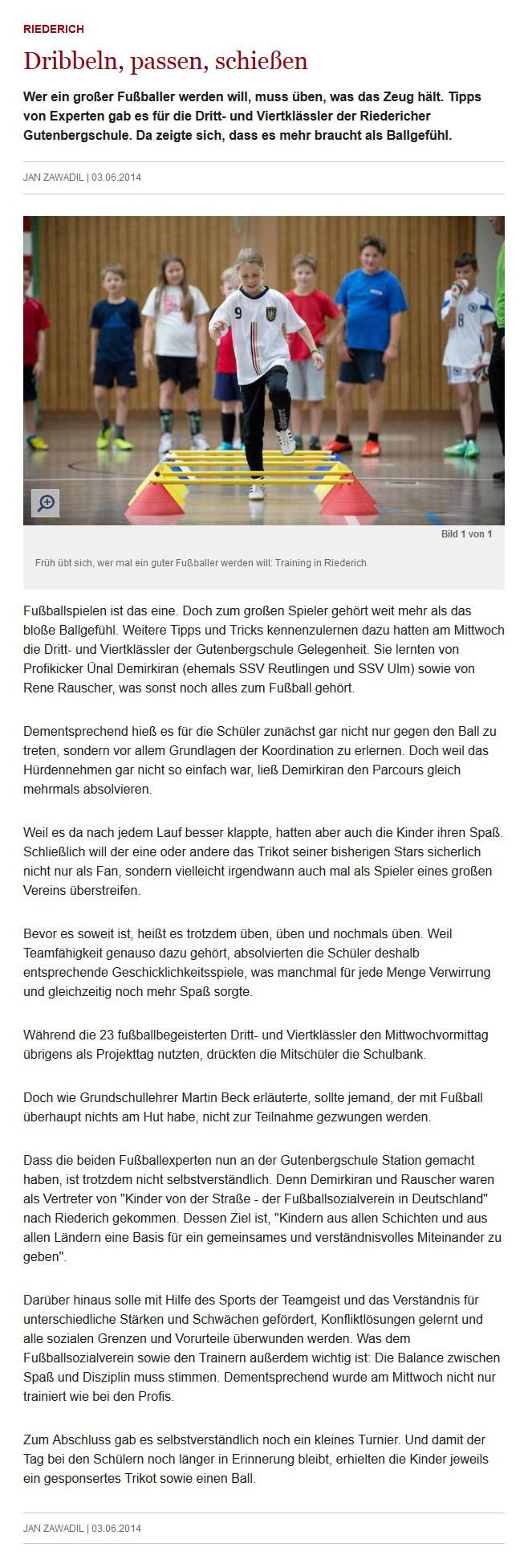 Metzinger Volksblatt / Ermstalbote vom 03.06.2014