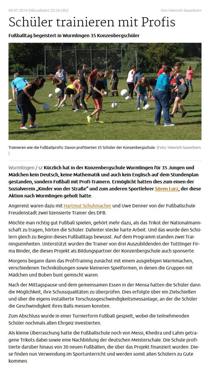schwäbische.de vom 09.07.2014