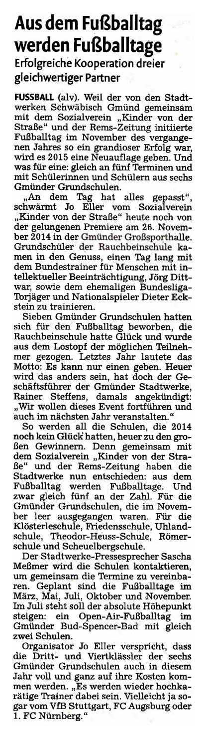 Rems-Zeitung vom 07.02.2015