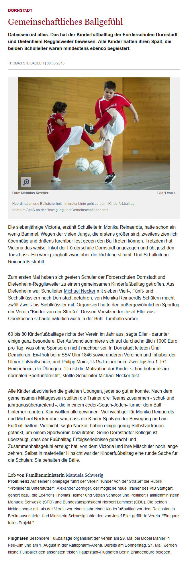 Südwest Presse 08.05.2015