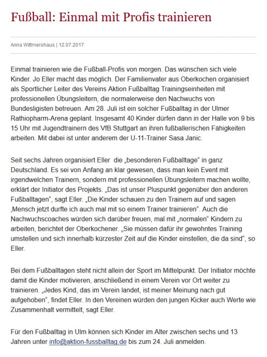 Fussballtage sponsored by Kaercher - Bild 6 - Datum: 07.04.2015 - Tags: AKTION FUSSBALLTAG e.V.