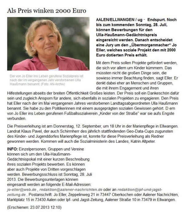 schwäbische.de vom 23.07.2013 