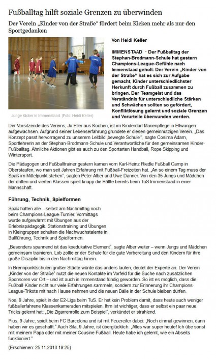schwäbische.de vom 25.11.2013 
