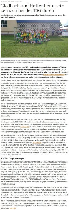 Seefeldt DirektMarketing Bundesliga Jugendcup am 25 und 26062016 in Aalen - Bild 4 - Datum: 25.06.2016 - Tags: Fußballtag, Seefeldt DirektMarketing, AKTION FUSSBALLTAG e.V.